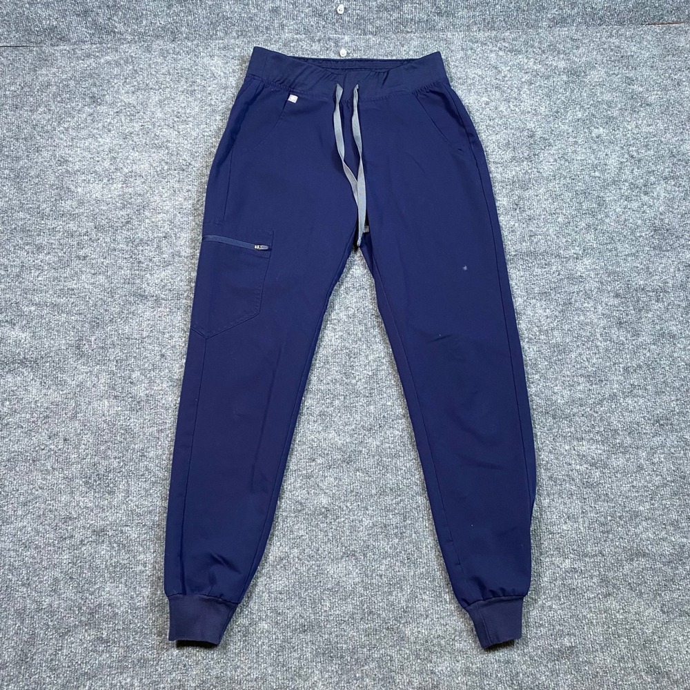 FIGS Zamora Jogger Scrub Pants Navy Blue Technical Collection XS W18SW2005